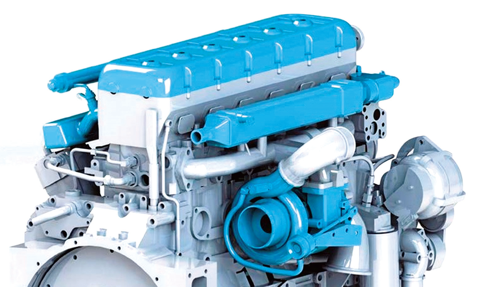 Keyou改装套件能将传统内燃机转变为零排放的氢燃料发动机（Keyou的改装组件显示为蓝色）