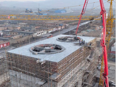 山西茂胜焦化工程项目制冷循环冷却塔顺利封顶