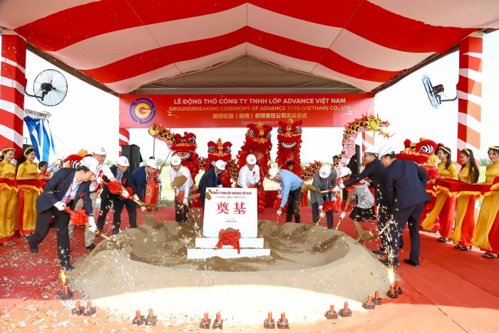 图三：贵州轮胎越南新工厂开幕奠基仪式