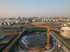 中国化学天辰公司总承包的浙江物产港储低温丙烷储罐项目完成高桩承台浇筑