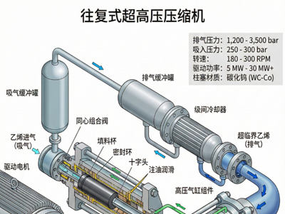 往复式超高压压缩机 —— 低密度聚乙烯生产核心设备解析