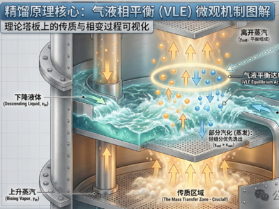 筛板塔气液传质通俗解析 泡沫层实现轻重组分高效分离