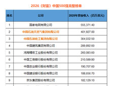 恒力、荣盛、盛虹、万华、金发、桐昆、宝丰能源、华鲁恒升等，上榜2026《财富》中国500强