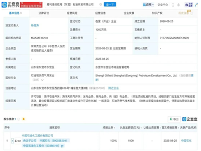 中石化在东营注册成立胜海石油开发公司，发力海洋油气