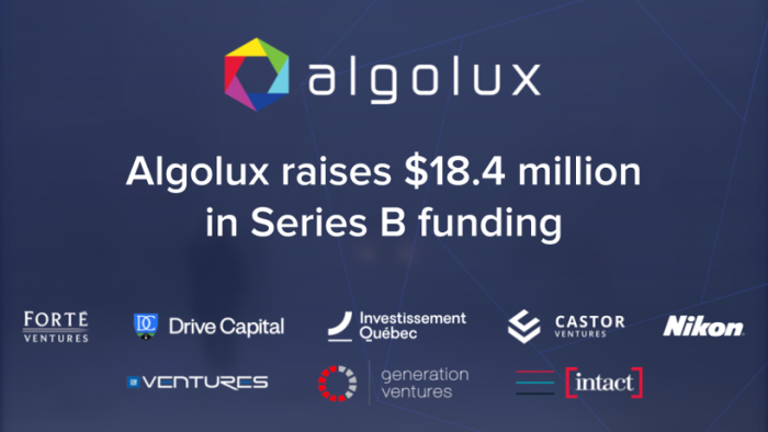 前瞻技术，Algolux,1840万美元B轮融资，计算机视觉应用