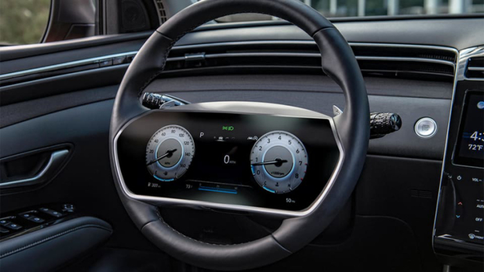 黑科技，现代汽车专利,方向盘显示屏