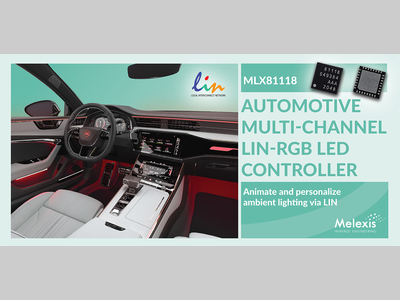 迈来芯推出LIN RGB LED控制器 改善汽车环境照明