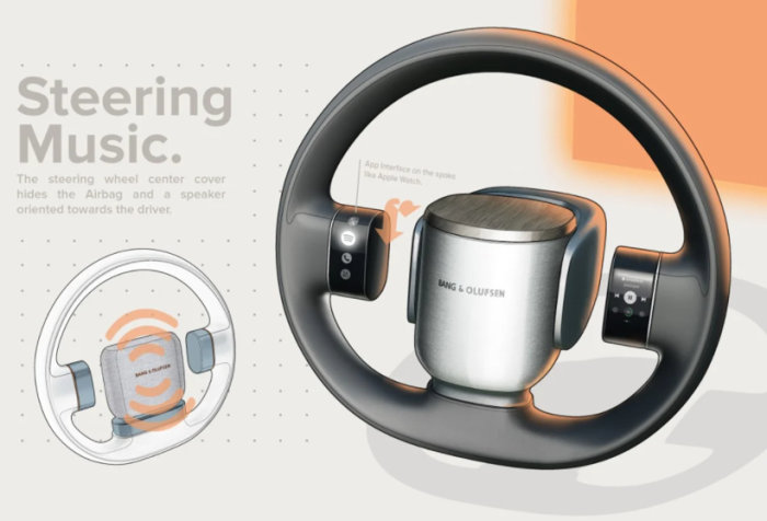铂傲推出扬声器方向盘概念 当汽车自动驾驶时方向盘变为娱乐设备