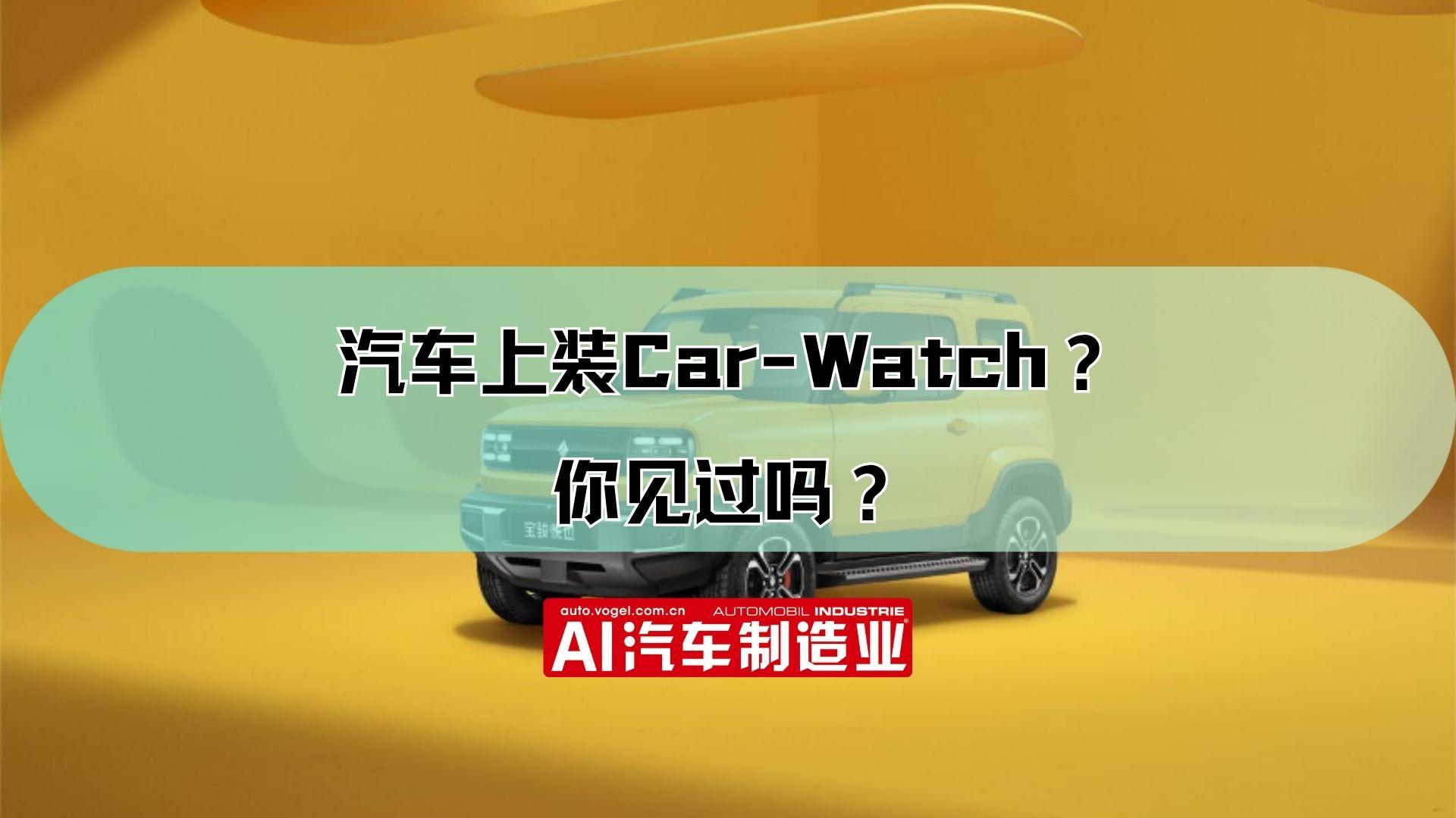 汽车上装Car-Watch？你见过吗？