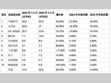 一季度全球动力电池装车量TOP10出炉！
