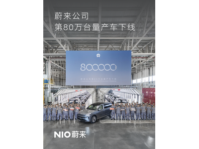 蔚来公司第80万台量产车下线！