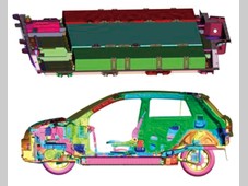 基于整车正面碰撞仿真的动力电池下壳体结构优化
