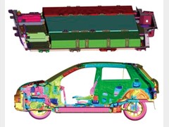 基于整车正面碰撞仿真的动力电池下壳体结构优化