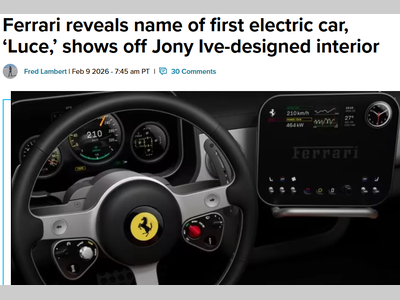 法拉利发布首款纯电动汽车