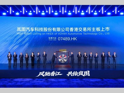 岚图汽车，港股上市！