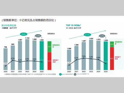 全球汽车零部件TOP100榜单：电动化重构格局，中国产业链加速崛起