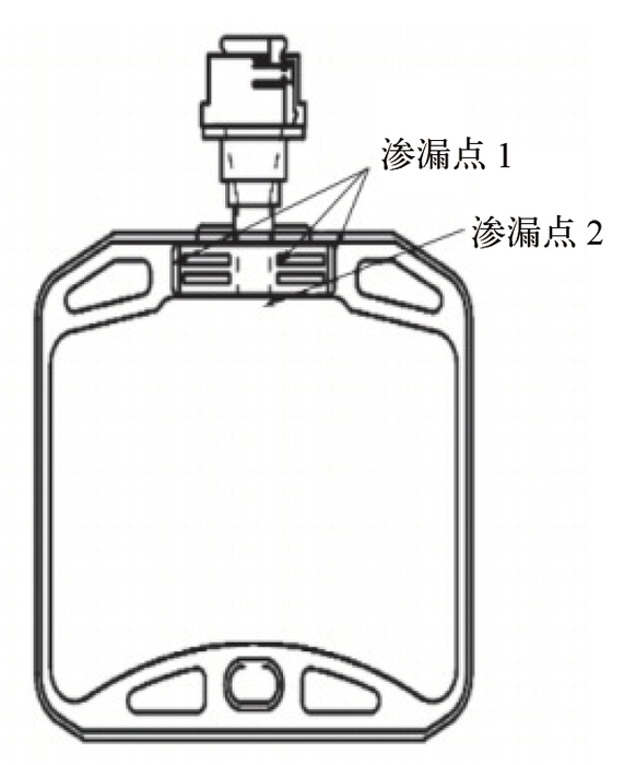 图1 软袋输液渗漏点