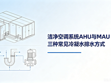 洁净空调系统AHU与MAU三种常见冷凝水排水方式