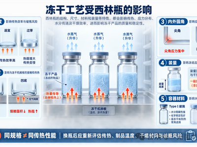 冻干工艺受西林瓶的影响
