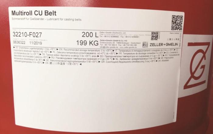 Zeller+Gmelin的全合成的高性能润滑油Multiroll Cu Belt