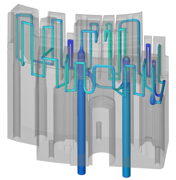 图1 设计模具的冷却系统