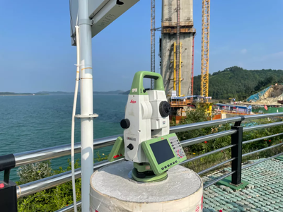 徕卡TS16助力丹江口水库特大桥建设