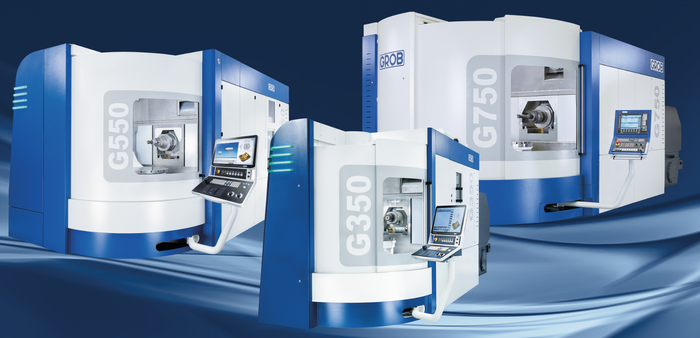 图3 格劳博G系列五轴联动通用加工中心G350（第二代）、G550（第二代）和G750（第一代）