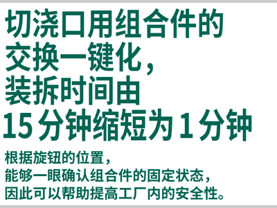 IMAO今尾【应用实例】切浇口用组合件的交换一键化，装拆时间由15分钟缩短为1分钟！