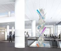 图3 使用Ansonia硬件形成的雕塑总成中,雕塑沿着各个轴线旋转,达到流光溢彩的效果,雕塑内的所有部件都在可视范围内 图3 使用Ansonia硬件形成的雕塑总成中,雕塑沿着各个轴线旋转,达到流光溢彩的效果,雕塑内的所有部件都在可视范围内