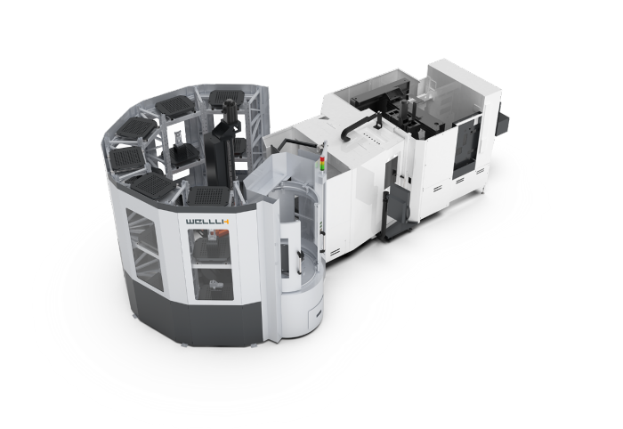 图2 伟立机器人与SOFLEX公司合作推出的FMS柔性制造系统