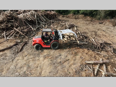泥泞、陡坡、砂土？中力四驱电动越野叉车终结木业搬运难题！