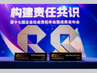 台达位列中国企业社会责任发展指数前十 连续六年获颁“杰出责任企业”