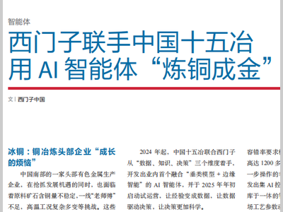 西门子联手中国十五冶 用 AI 智能体“炼铜成金”