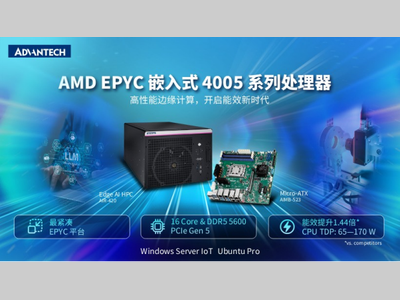 研华重磅发布高性能边缘计算新品，搭载AMD EPYC 嵌入式 4005 系列处理器
