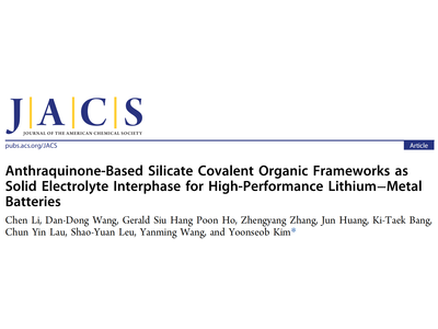 JACS：SEI新设计——具有氧化还原活性和阴离子位点的COF界面层