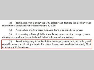 COP28落下帷幕：各国就化石燃料问题达成“折中”协议