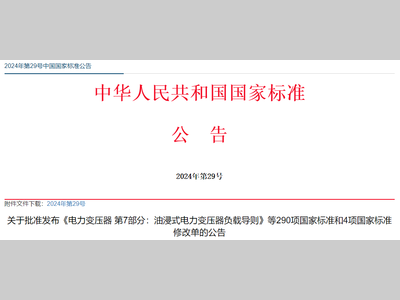 290项国家标准批准发布