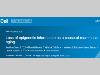 Cell | 历经13年！破除争议：不是基因突变！表观遗传信息的丢失是衰老的主要驱动因素