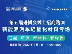 【直播预告】第五届进博会线上路演——新能源汽车轻量化材料专场