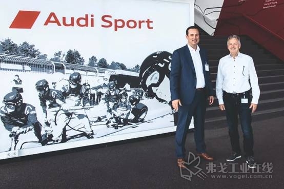 ▲Carsten Gericke是位于Neuburg an der Donau的蔡司质量卓越中心负责人，Reimund Kraus是奥迪赛车运动的质量经理