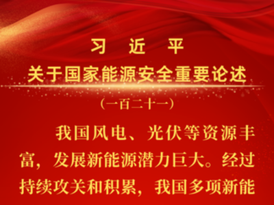 能源金句 | 习近平：我国新能源汽车、锂电池和光伏产品在国际市场上形成了强大的竞争力